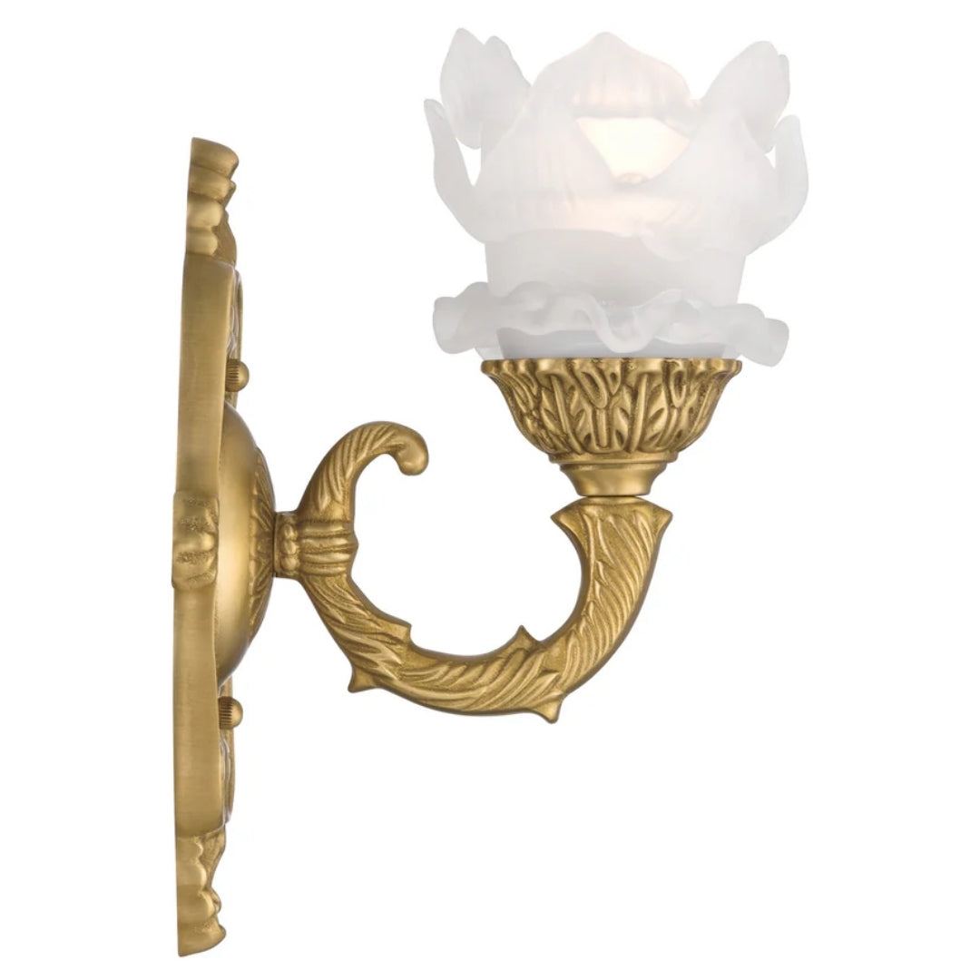 Maison Royale Brass Floral Wall Sconce