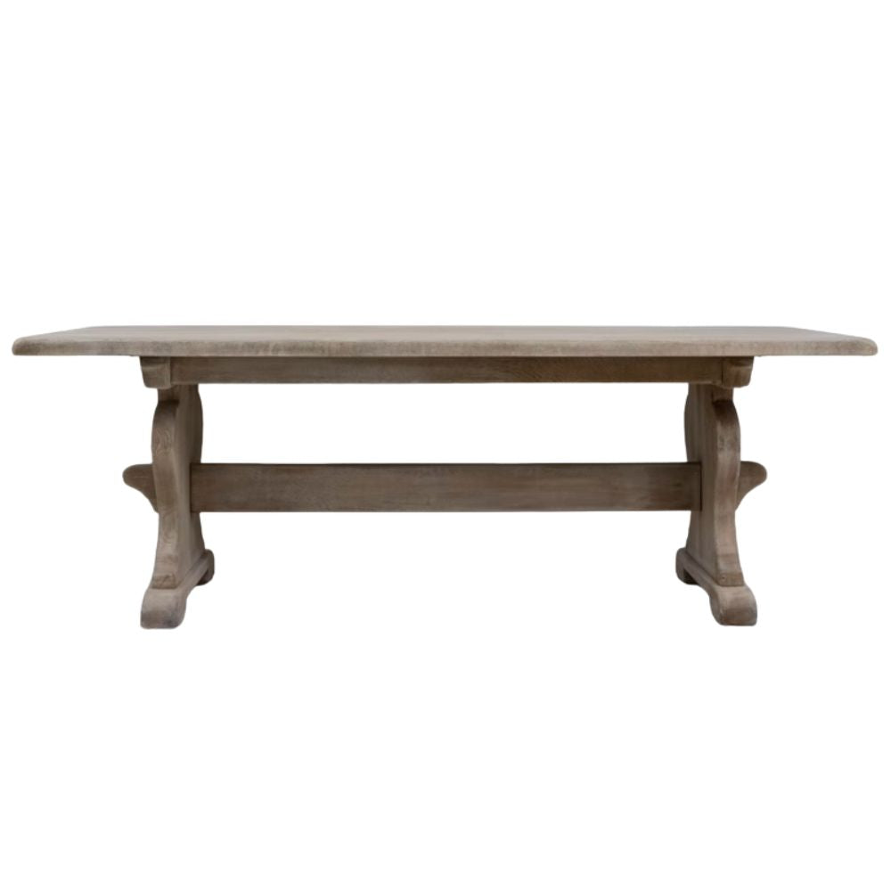 Vintage French Silhouette Oak Dining Table, Circa 1920