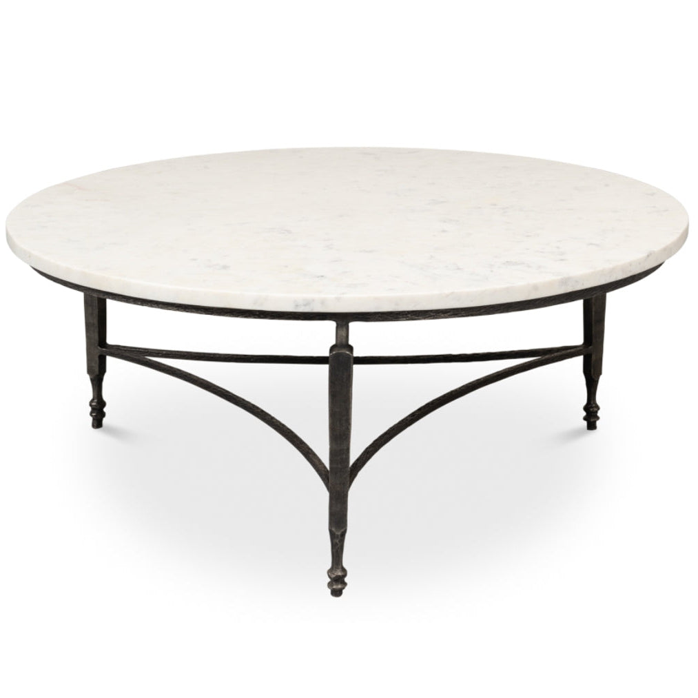 White Banswara Round Coffee Table