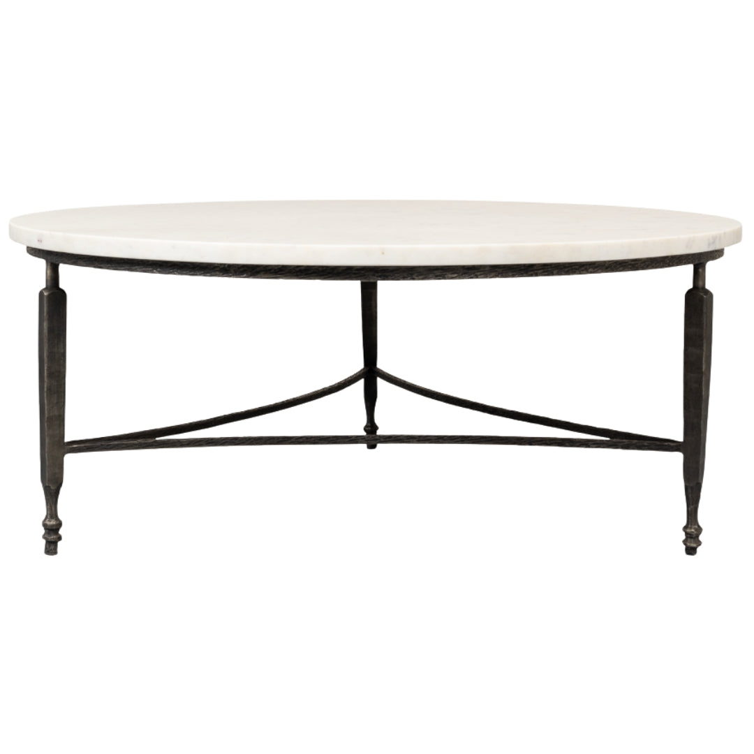 White Banswara Round Coffee Table