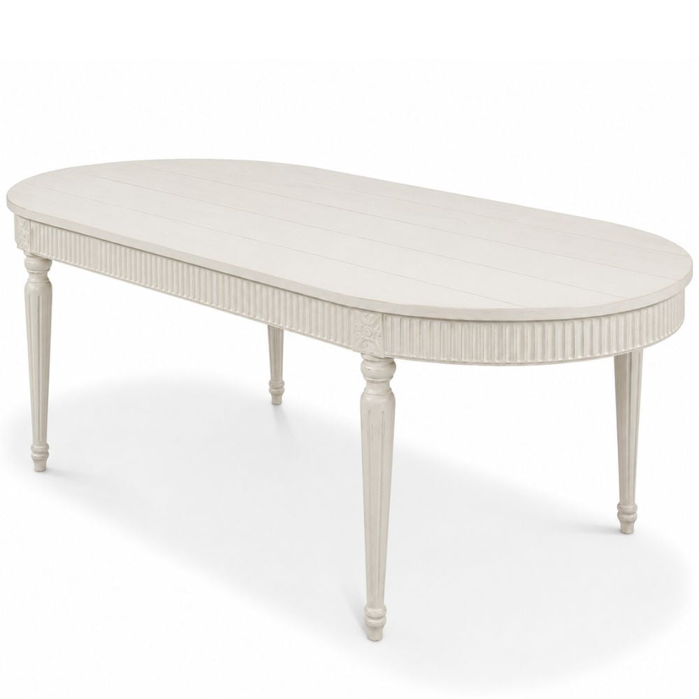 White French Provincial Oval Dining Table
