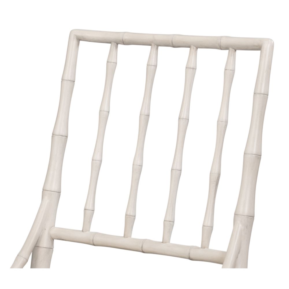White Montclair Faux Bamboo Dining Chair