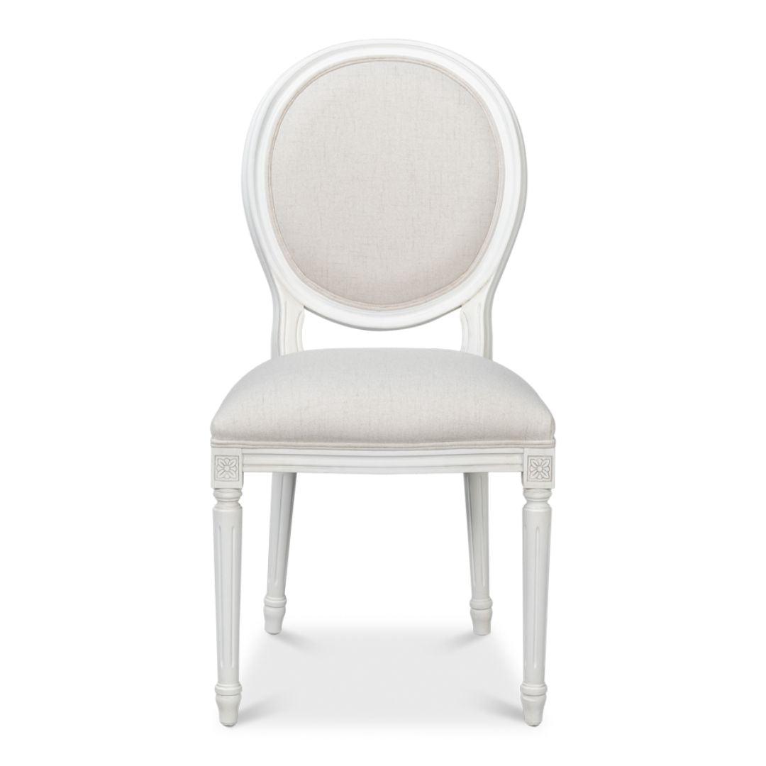 White French Medallion Dining Chair - Pair