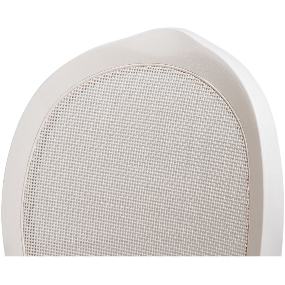 White Oval Cane Back Side Chairs