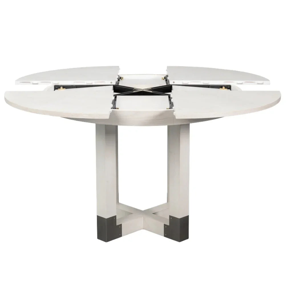 White Round Expandable Jupe Table