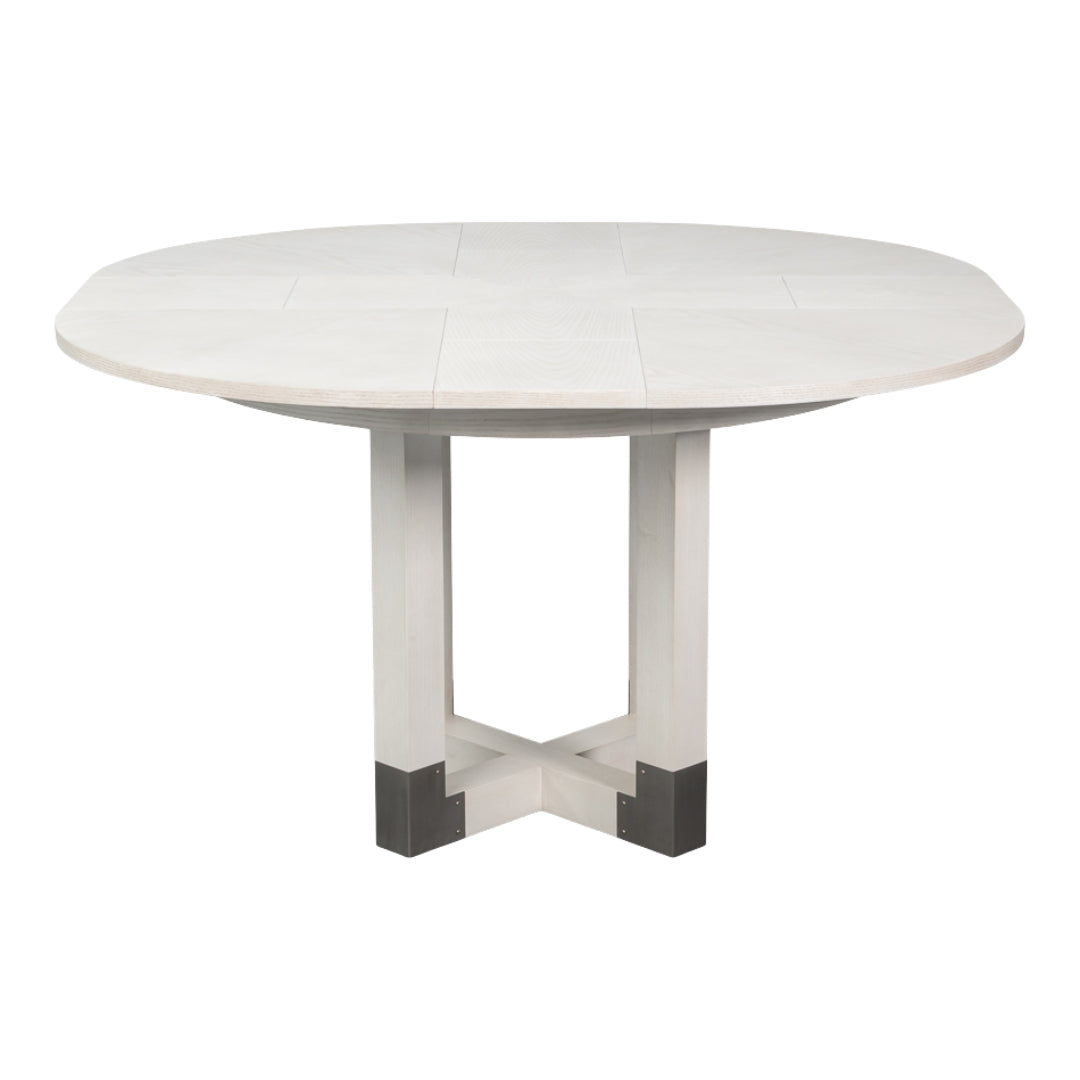 White Round Expandable Jupe Table