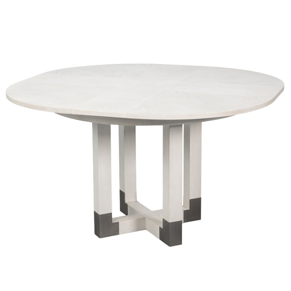 White Round Expandable Jupe Table