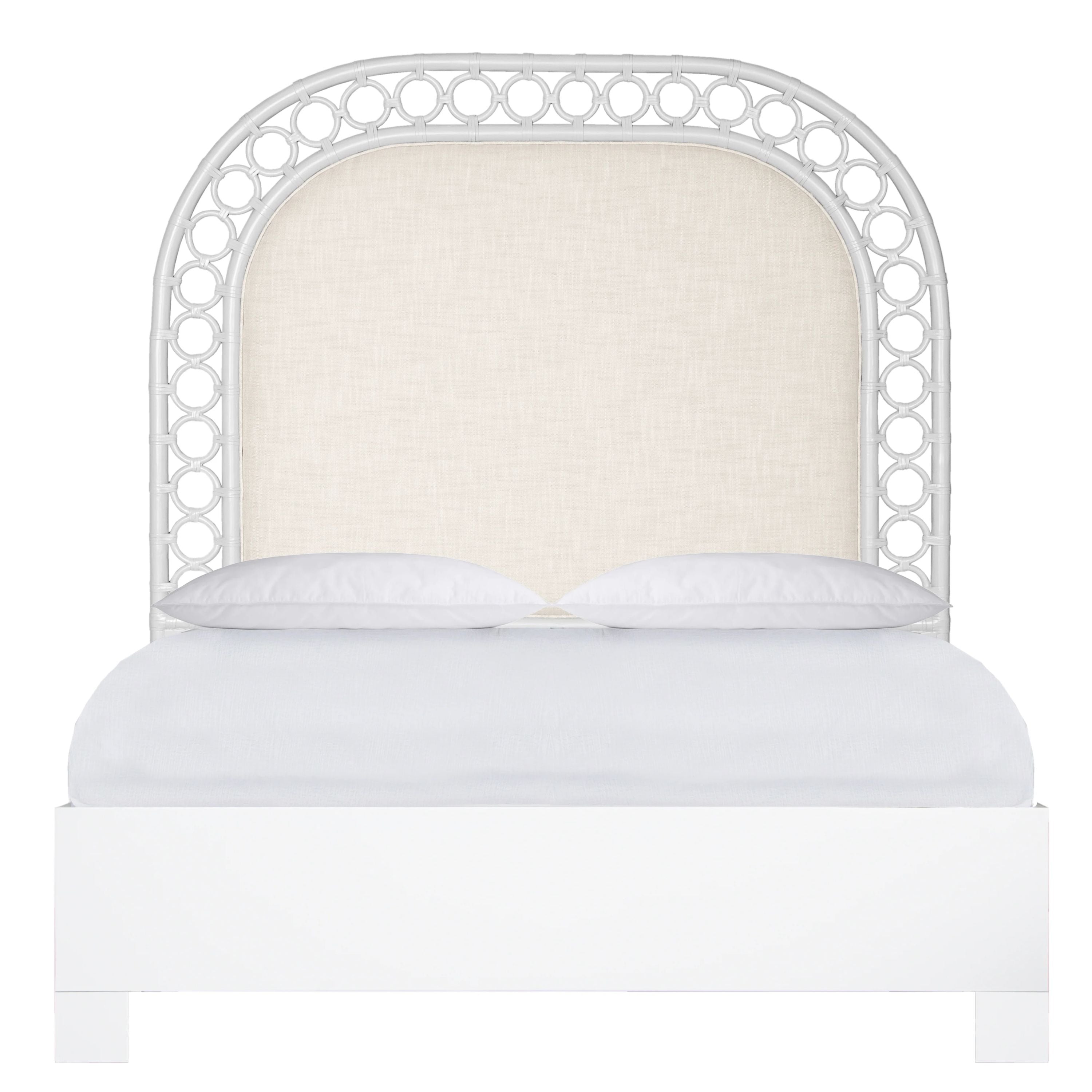 Solana Rattan and Wood Arched Bed