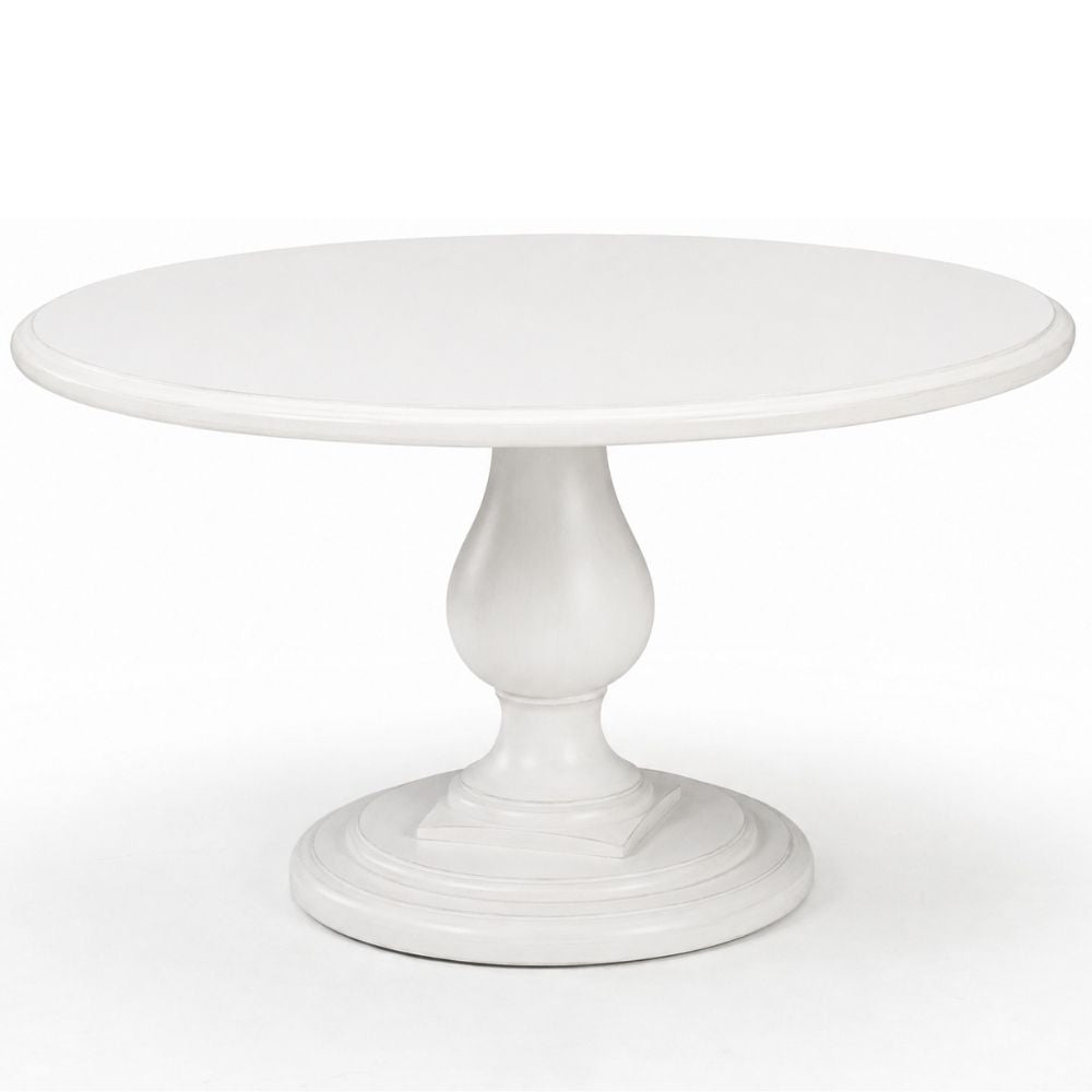White Belle Provence Round Pedestal Dining Table