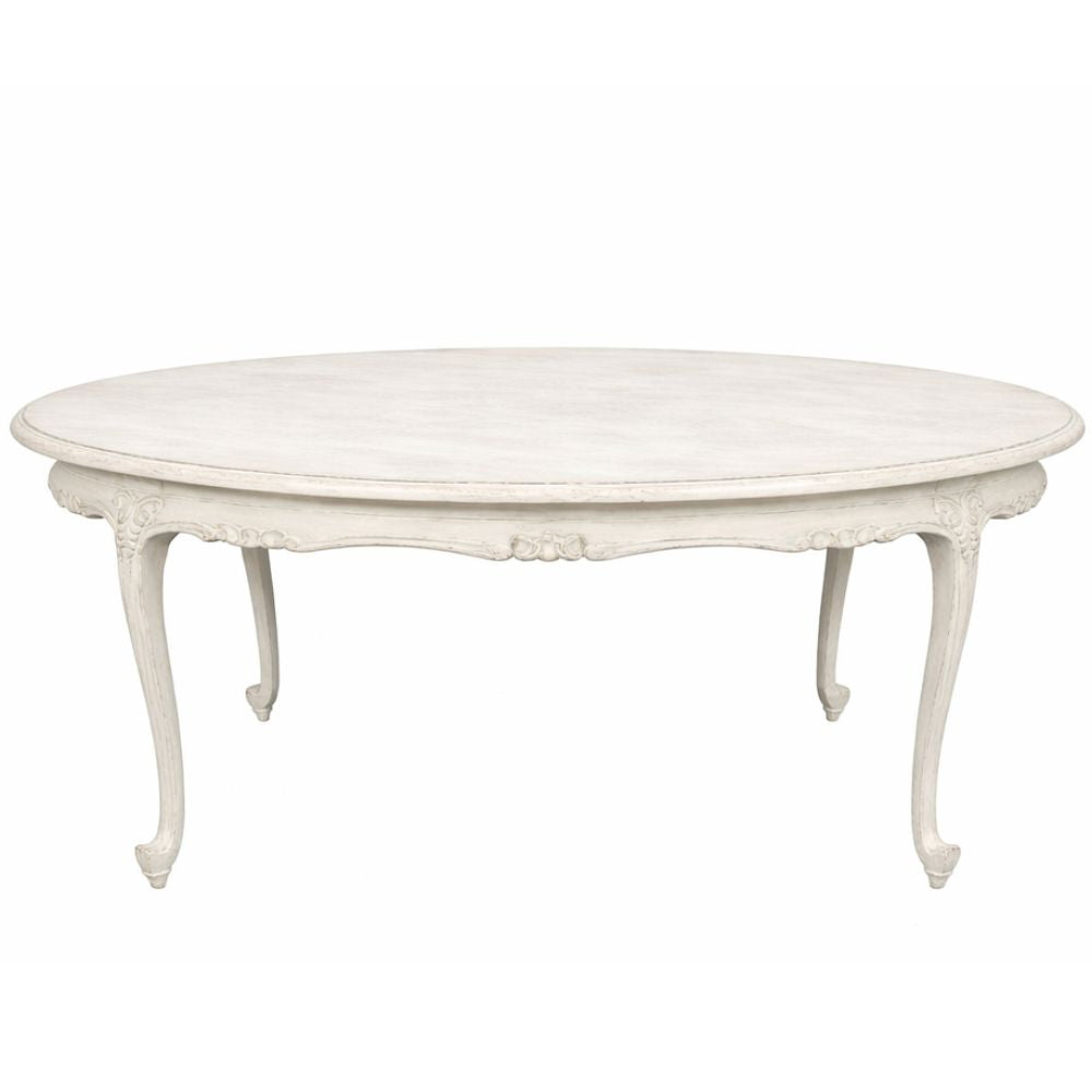 Lac White French Dejeuner Dining Table