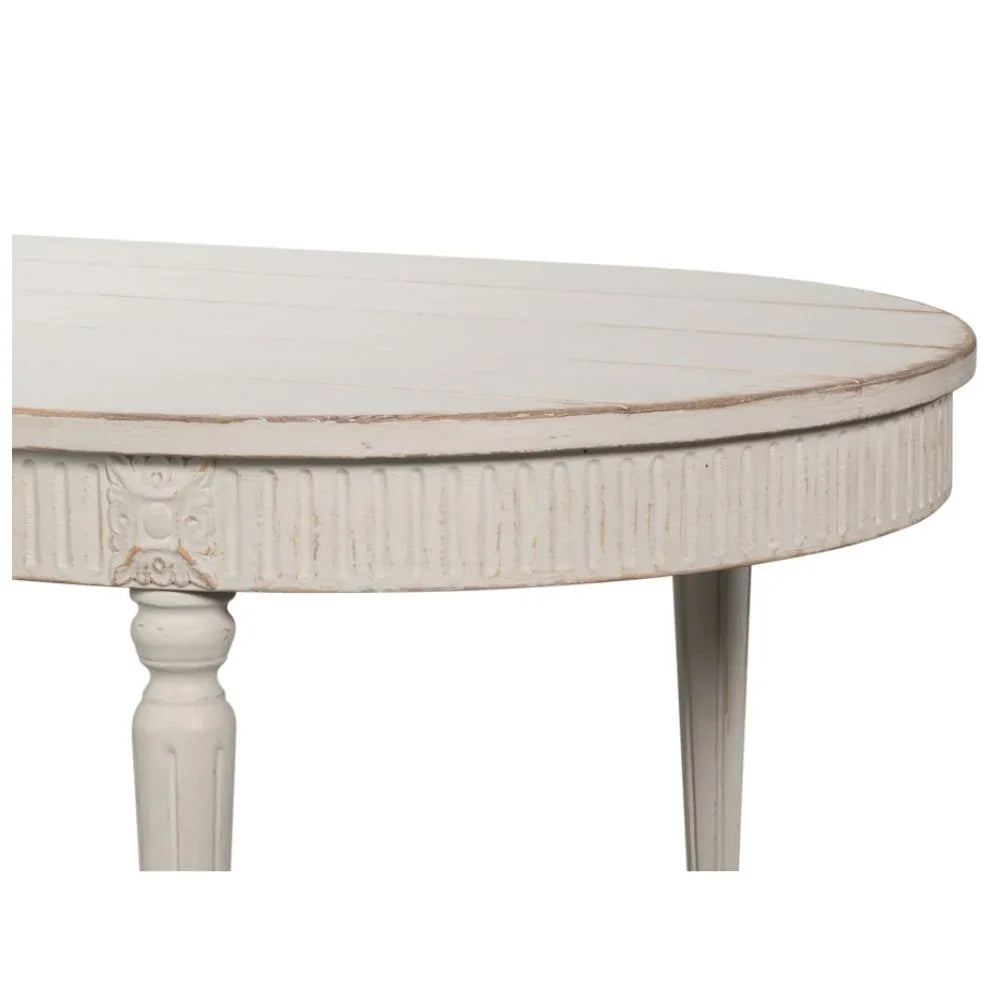 White French Provincial Oval Dining Table