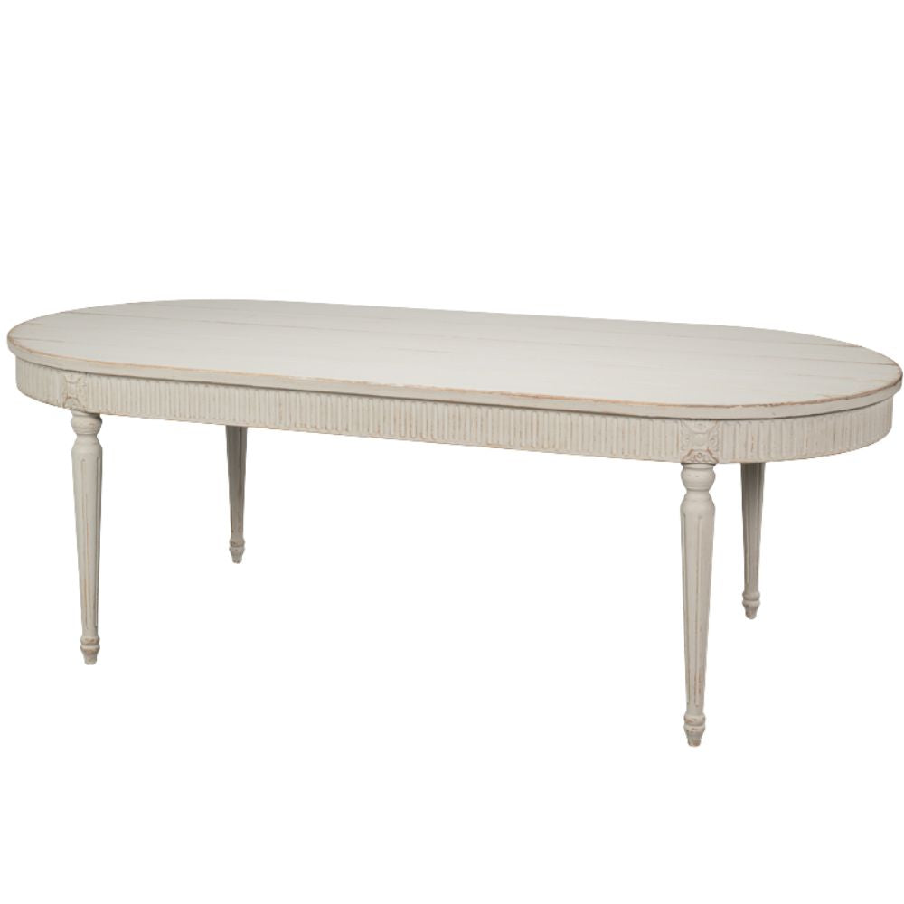 White French Provincial Oval Dining Table