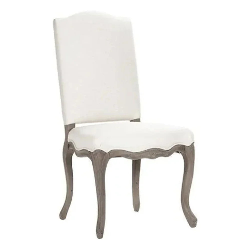 White Louis XV Scalloped French Chair