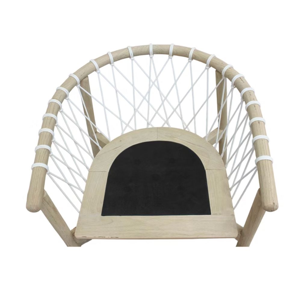 White Natural Rope Occasional Chair
