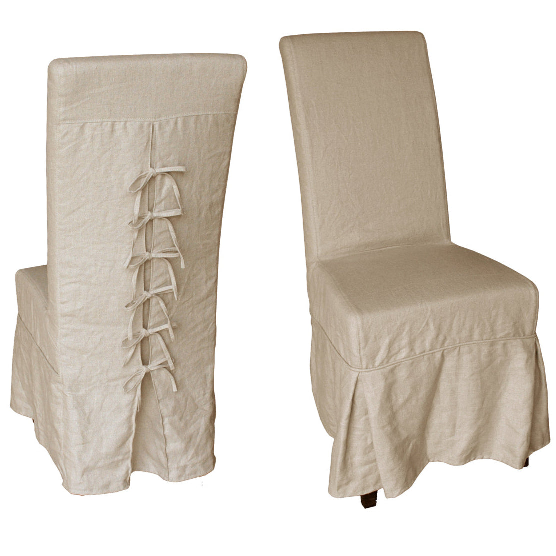 Corset Back Shabby Chic Slipcover Chair