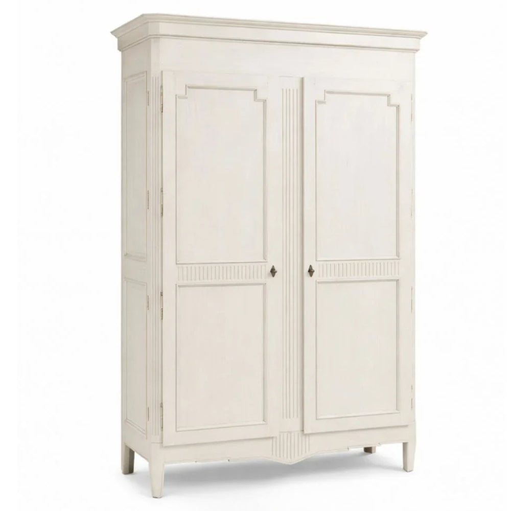 Regal French White Panel Armoire