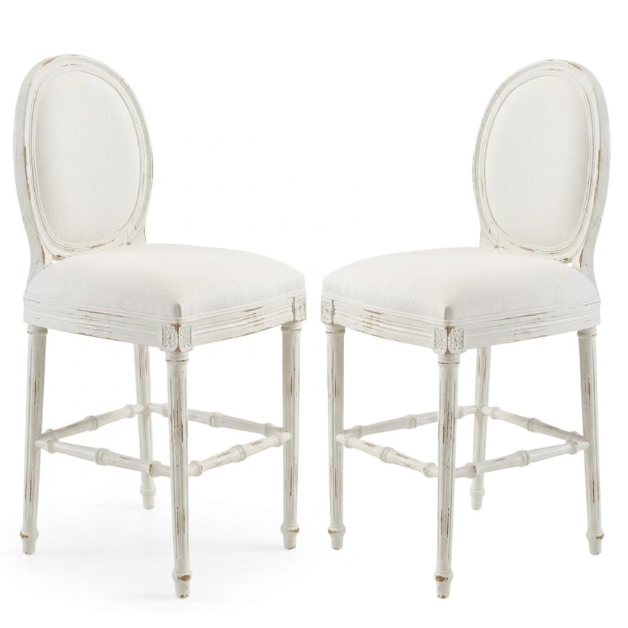 White Saint German French Stool