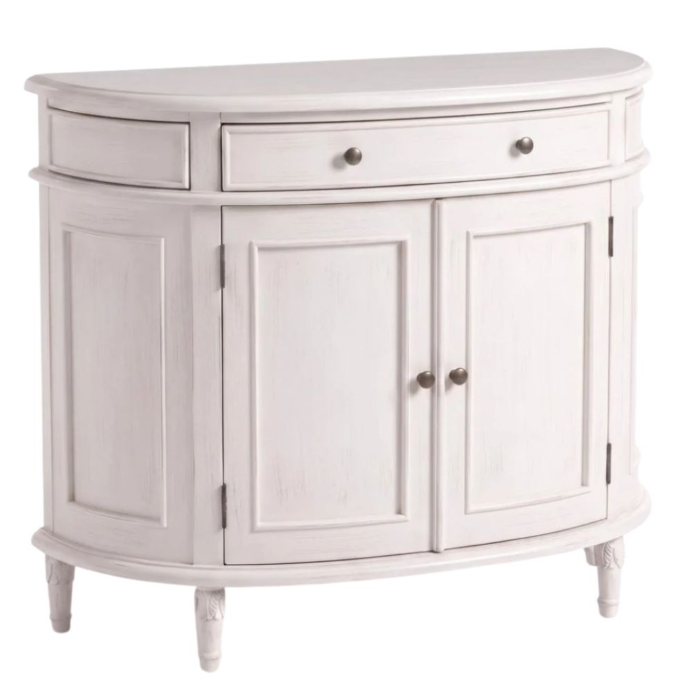White Tuscan Demilune Sideboard