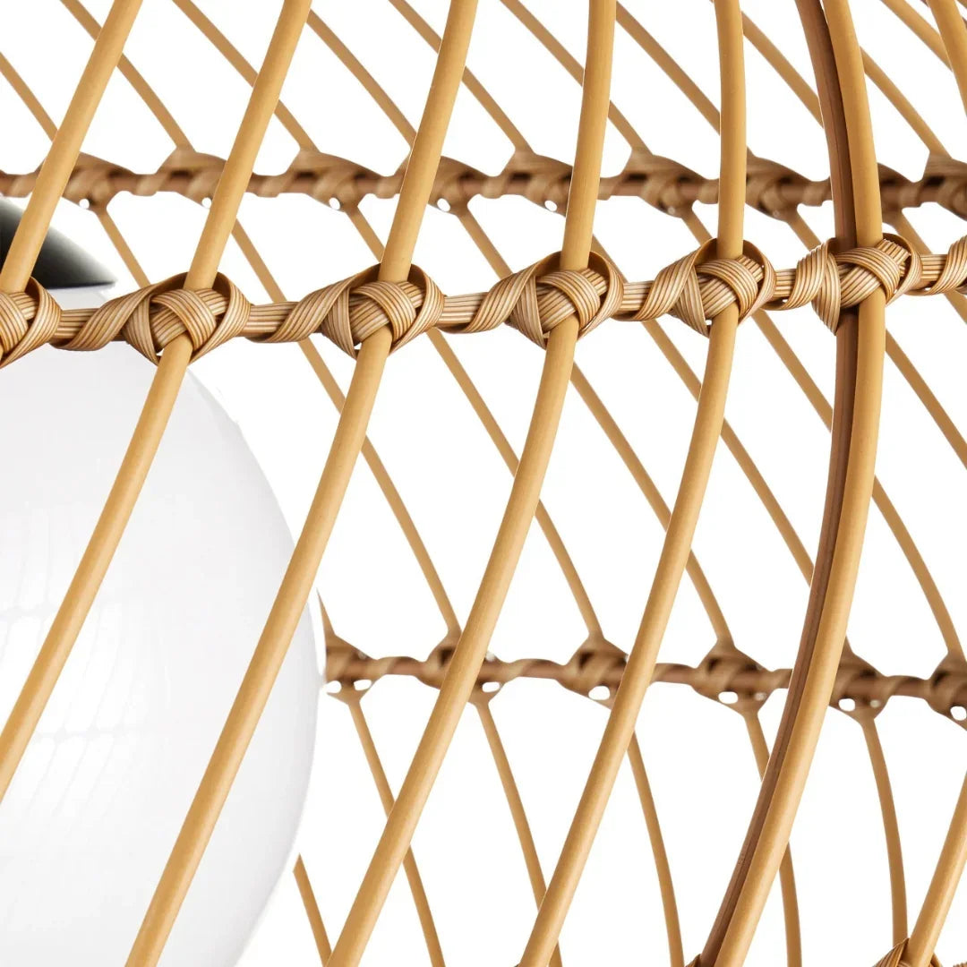 Wicker Turbine Outdoor Pendant