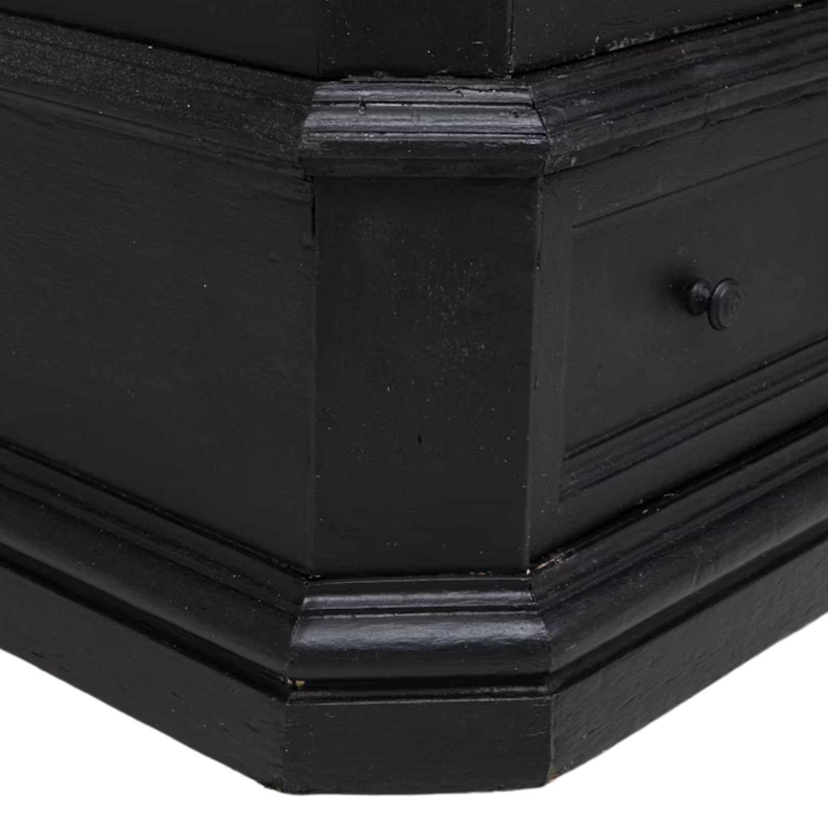 Estee Noir French Chicken Wire Door Cabinet, Circa 1900