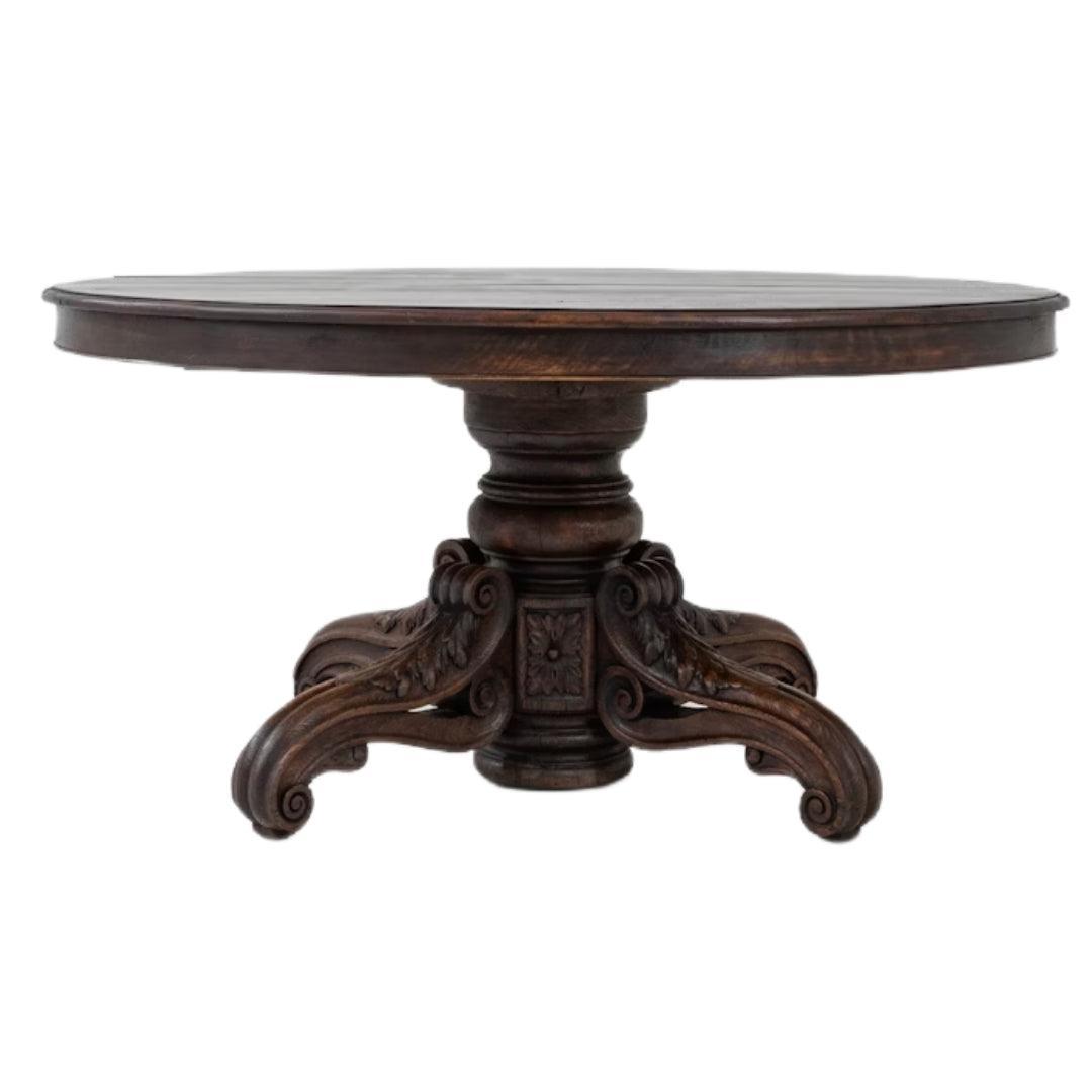 French Ornate Pedestal Dining Table - Circa 1860