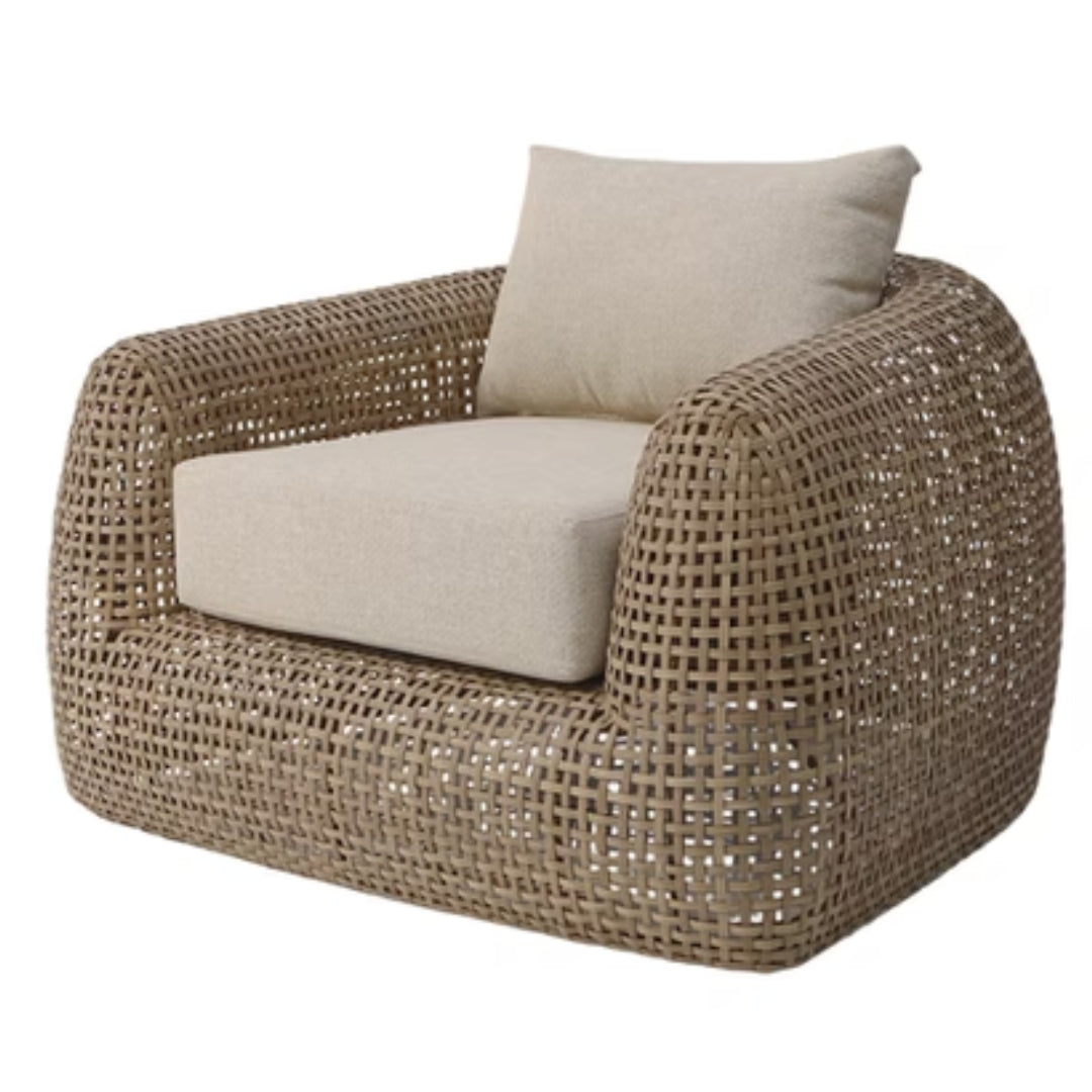 Woven Rattan Outdoor Lounge Chair