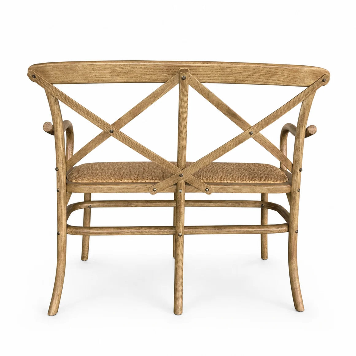 Natural Oak Parisian Café Cross-back Bench
