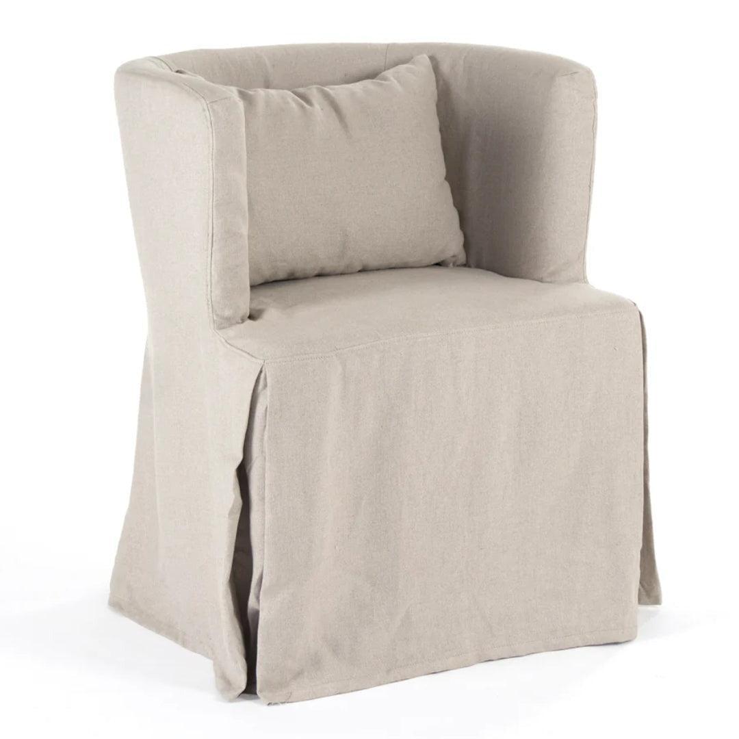 Natural Linen Slipcover Tub Chair