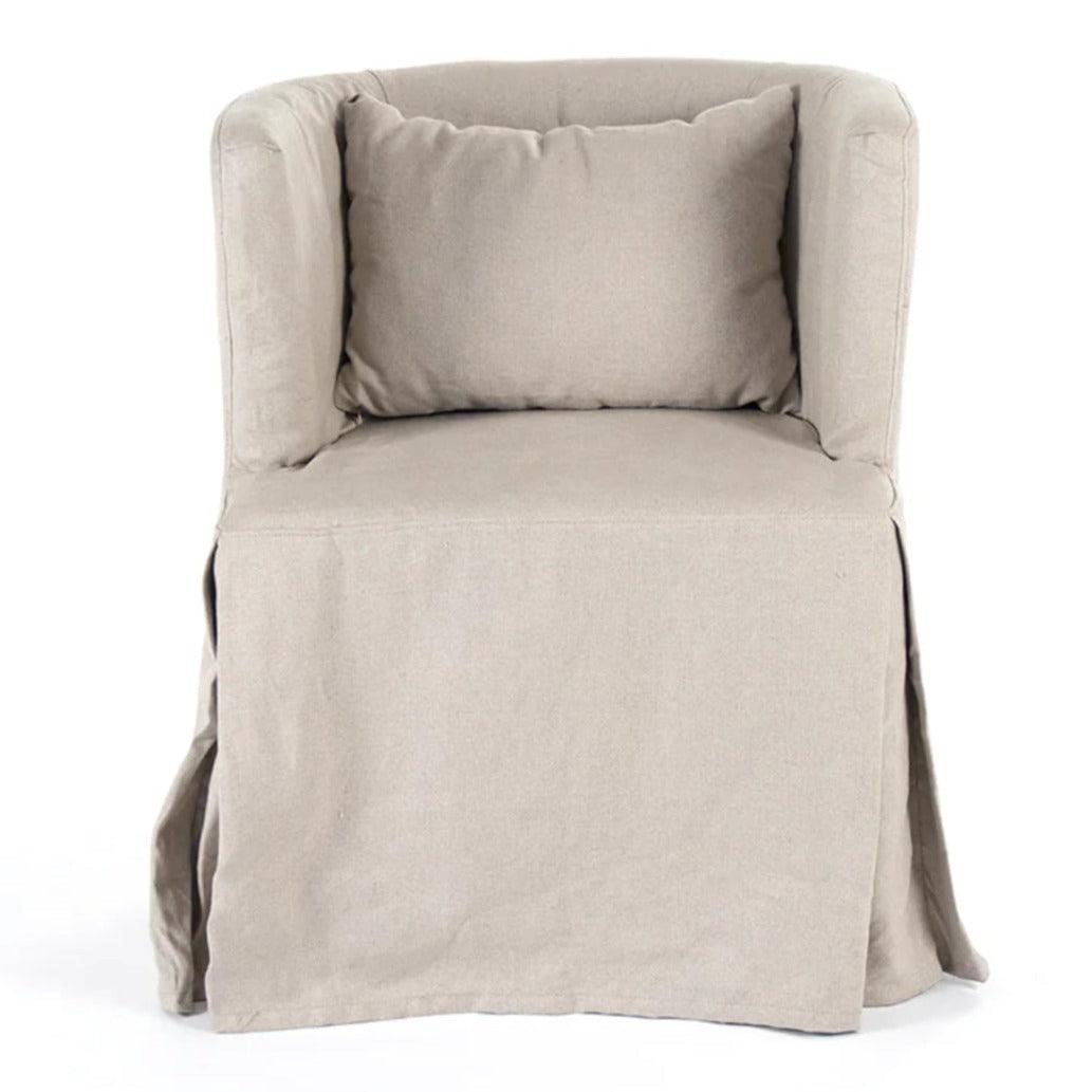 Natural Linen Slipcover Tub Chair