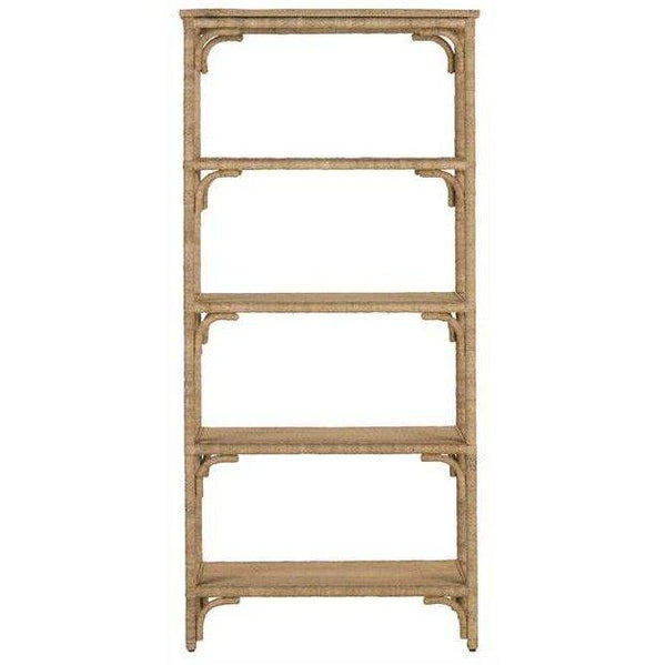 Abaca Braided Rope Tall Shelf with Five Shelves