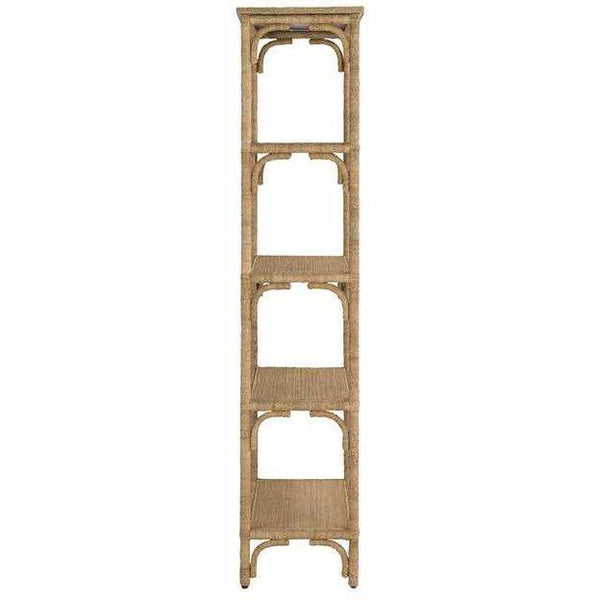 Abaca Braided Rope Tall Shelf with Five Shelves