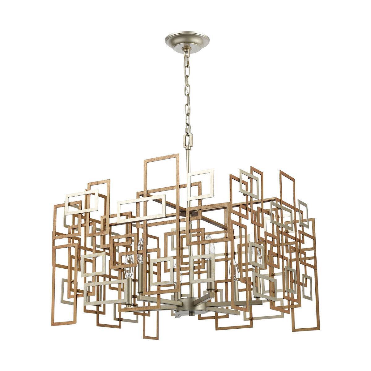 Abstract Metal Geo Glam Chandelier - Belle Escape