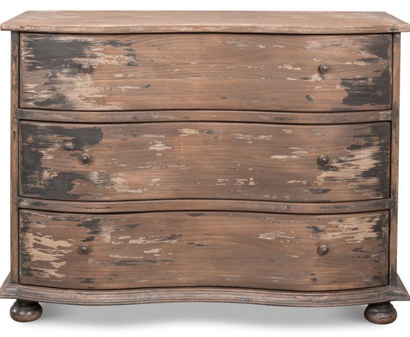 Aged Curved Farmhouse Dresser - Belle Escape