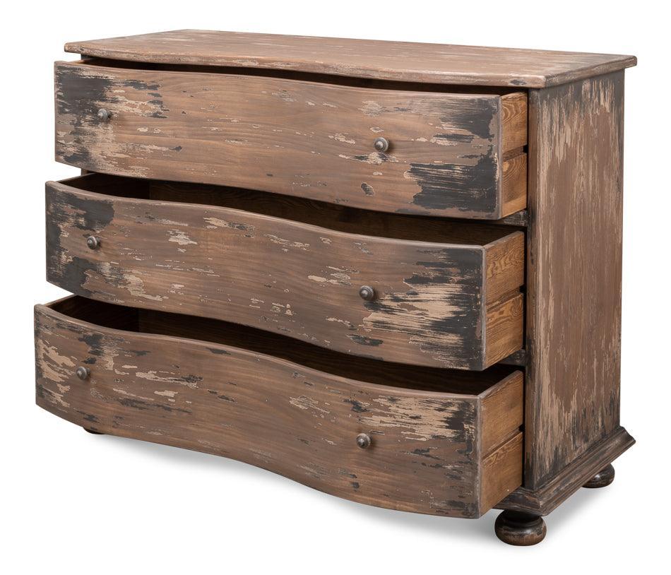 Aged Curved Farmhouse Dresser - Belle Escape