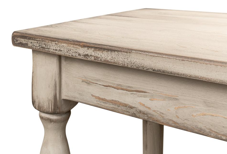 Aged Grey French Country Console Table - Belle Escape