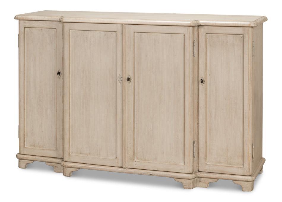 Aged Grey Stone 4-Door Sideboard - Belle Escape