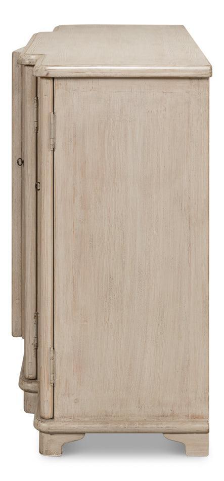 Aged Grey Stone 4-Door Sideboard - Belle Escape
