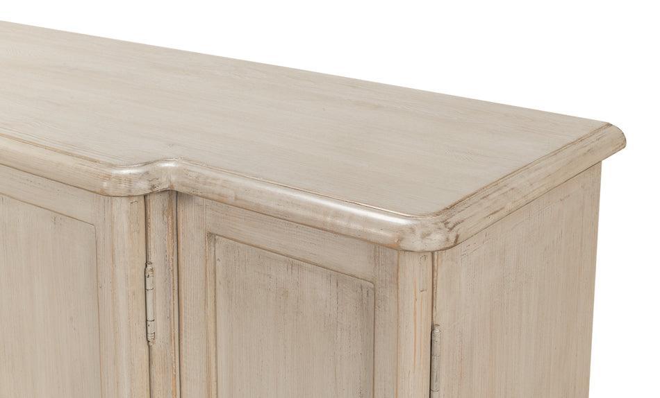 Aged Grey Stone 4-Door Sideboard - Belle Escape