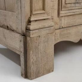 Antique Ornate Bleached Oak Cabinet - Belle Escape