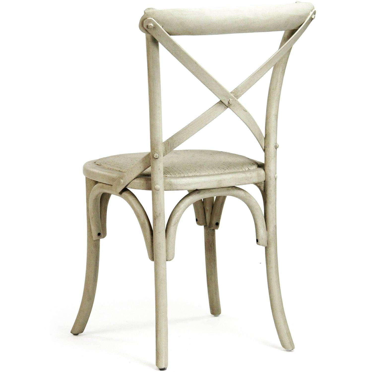 Antique White Cafe Chairs - Belle Escape