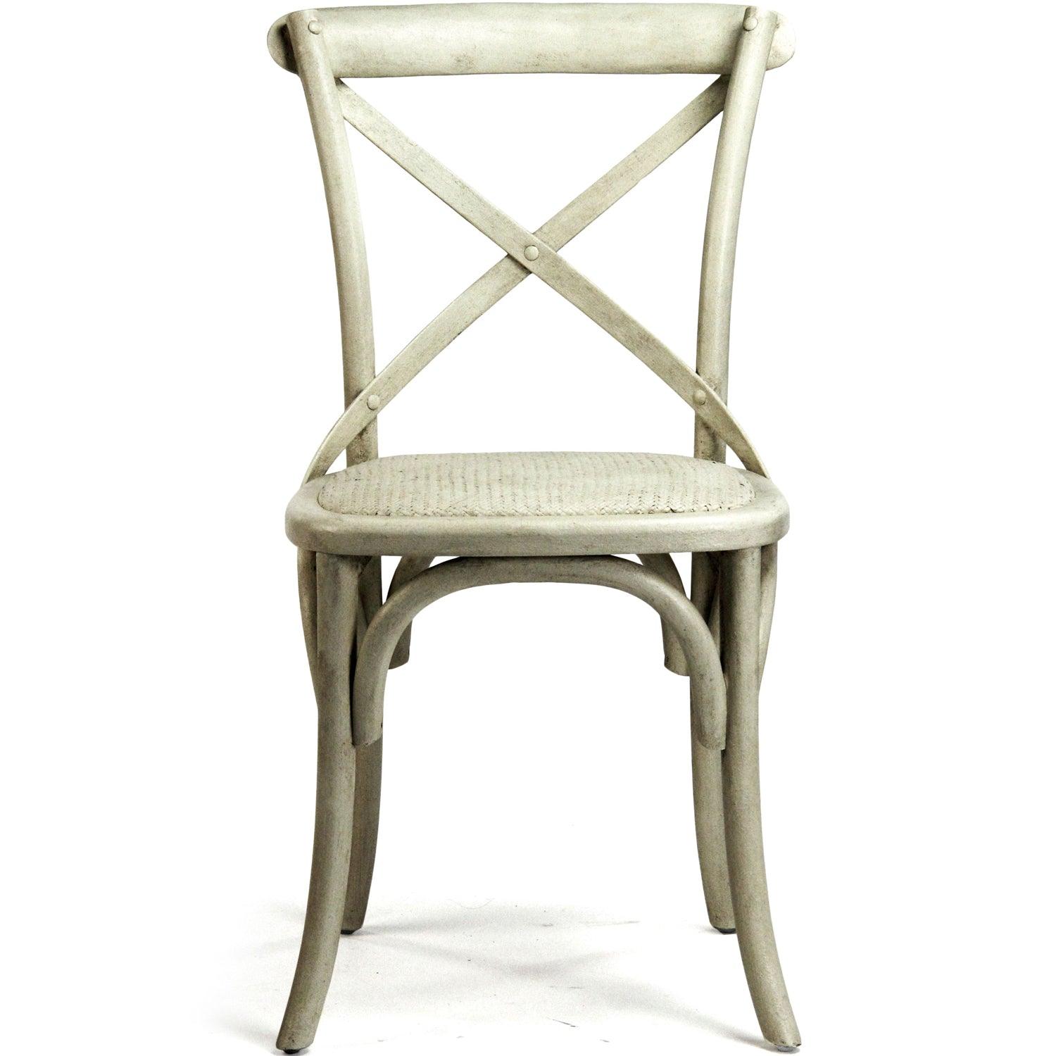 Antique White Cafe Chairs - Belle Escape