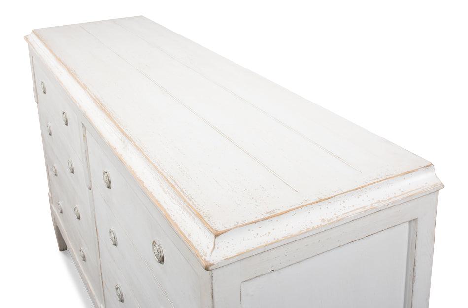 Antique White Faux Drawer Sideboard - Belle Escape