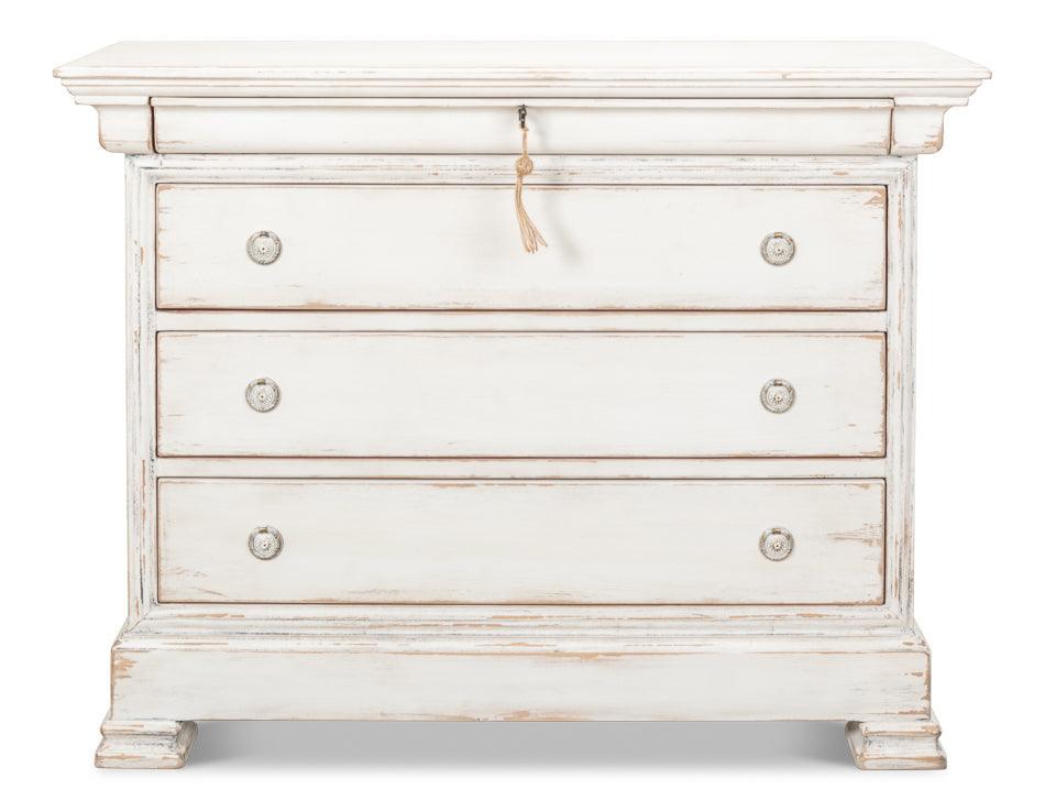 Antique White Shabby Chic Chest - Belle Escape