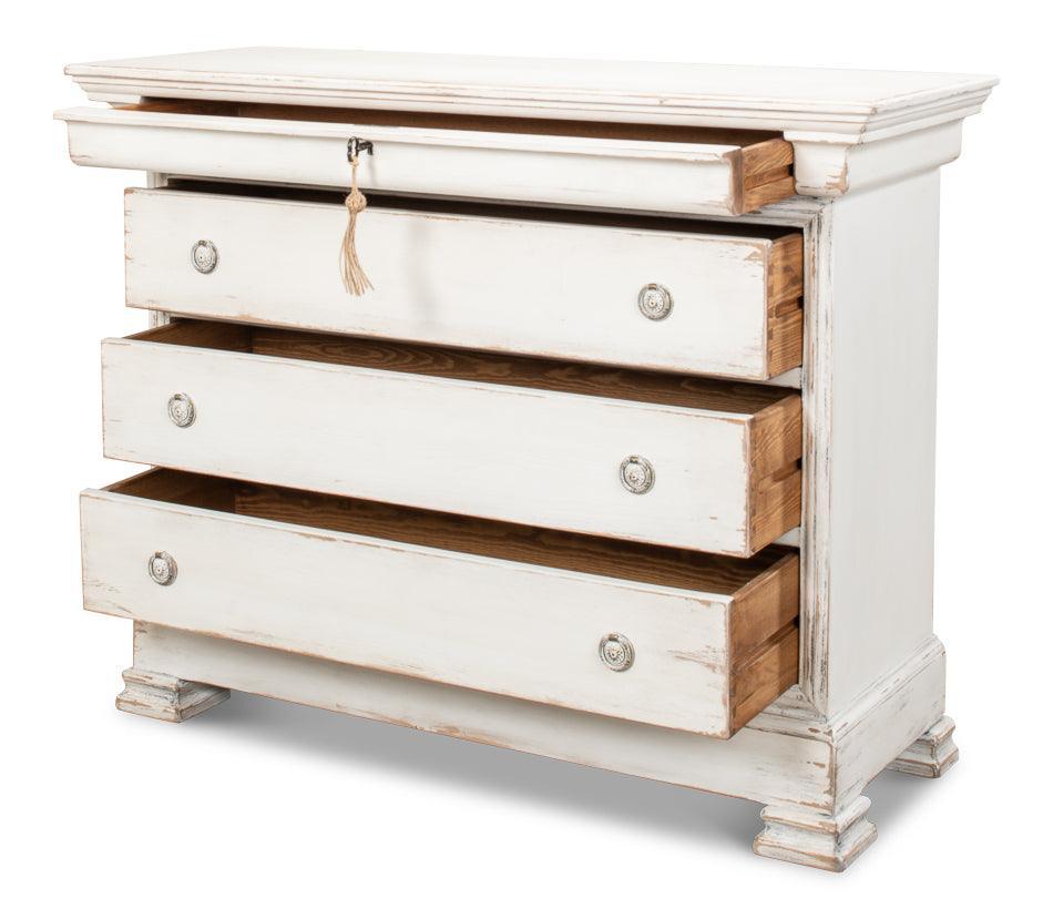 Antique White Shabby Chic Chest - Belle Escape