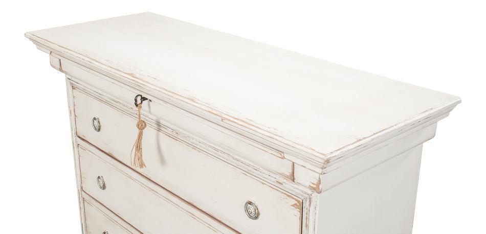 Antique White Shabby Chic Chest - Belle Escape