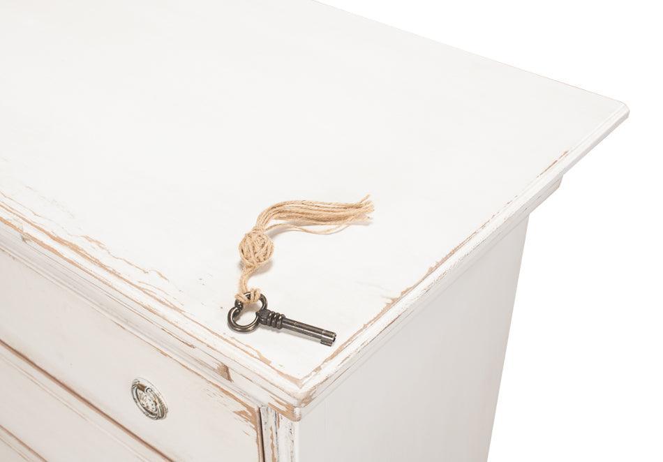 Antique White Shabby Chic Chest - Belle Escape