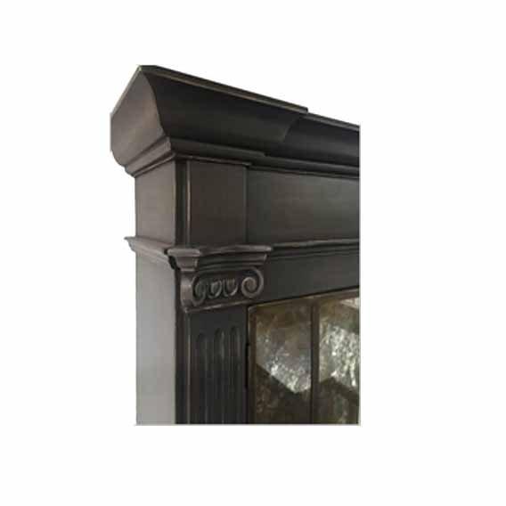 Antiqued Mirror Front Country Armoire - Belle Escape