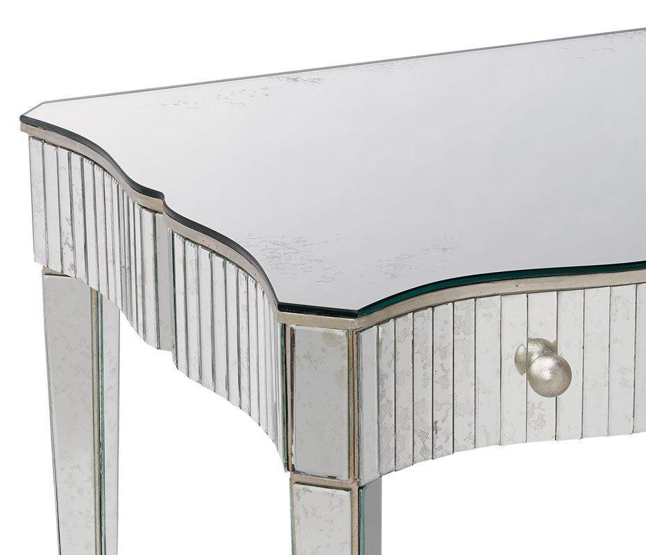 Antiqued Mirrored Desk - Belle Escape