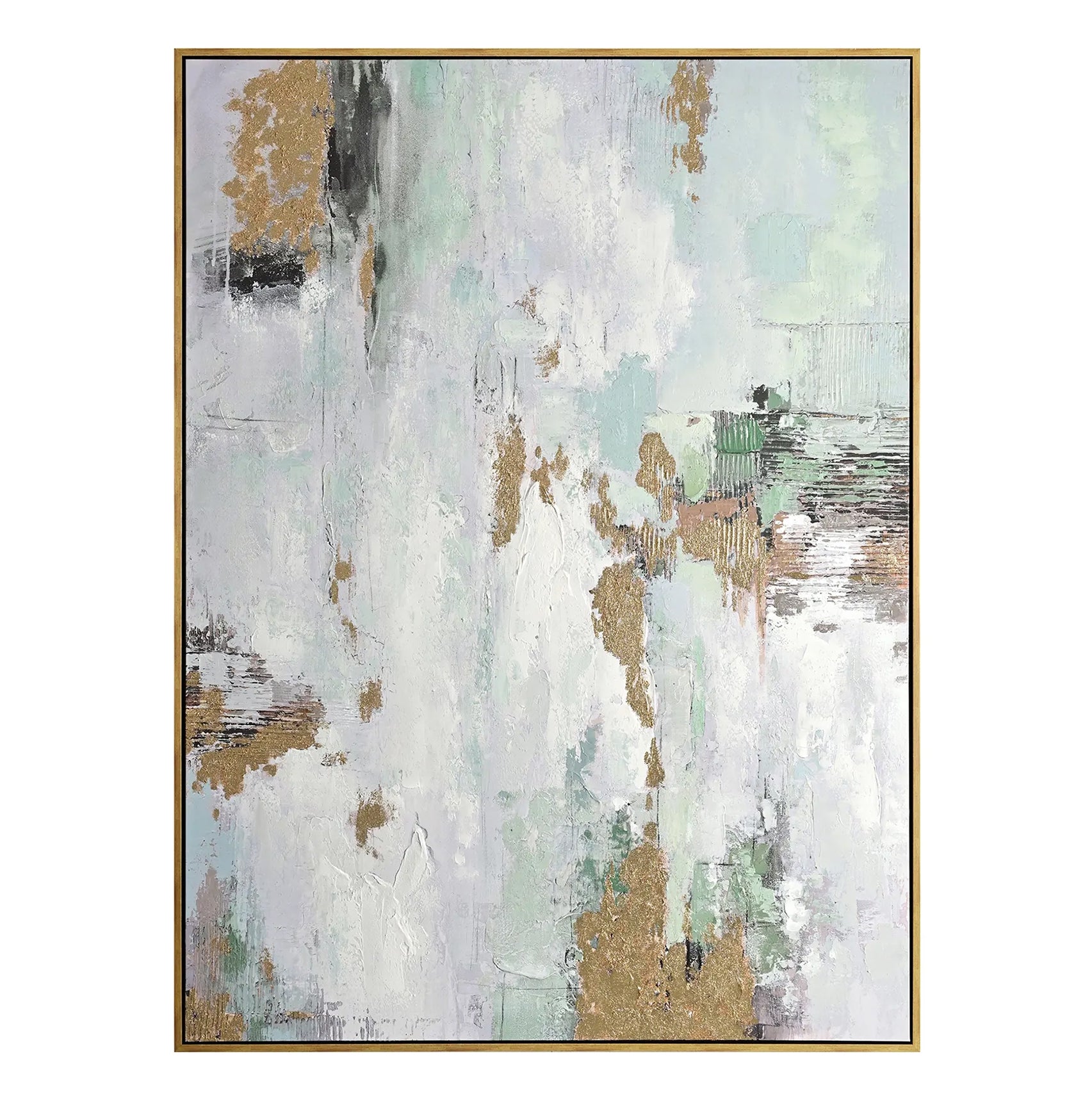 Oversized Abstract Aqua Vibes Wall Art