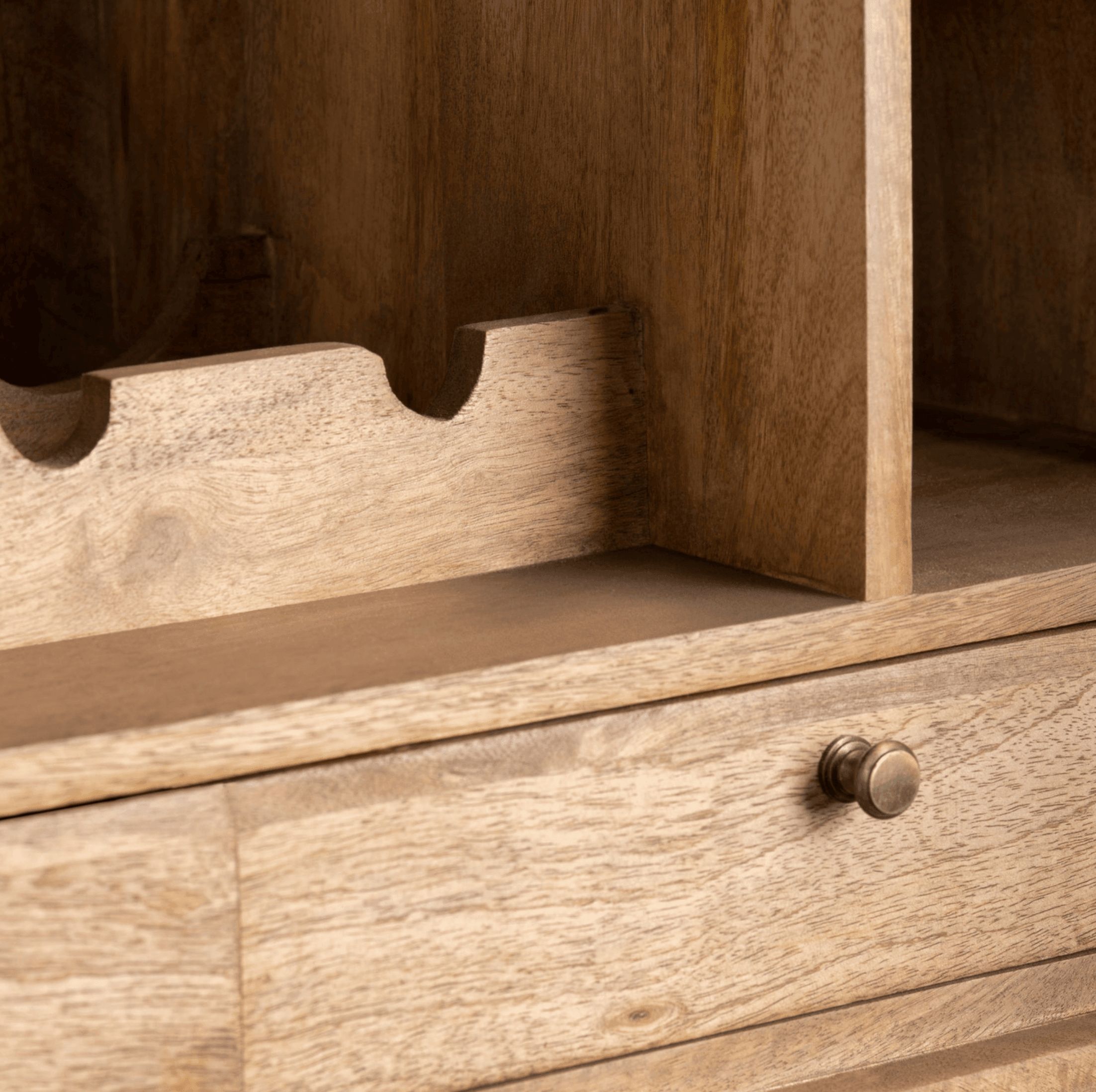 Arched Cane Bar Cabinet - Belle Escape